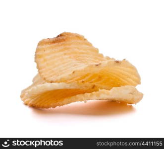 potato chips isolated on white background