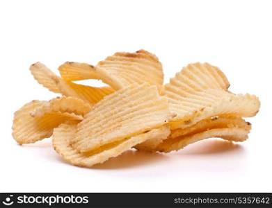 potato chips isolated on white background
