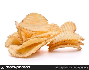 potato chips isolated on white background
