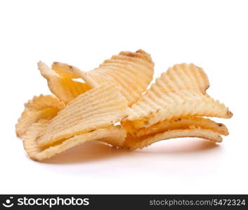 potato chips isolated on white background