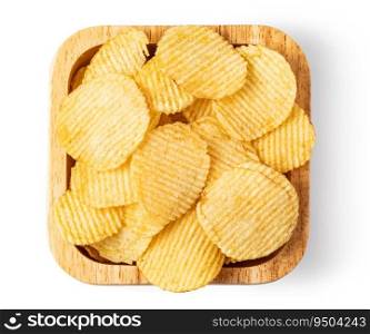 Potato Crisps on white background. Potato Crisps