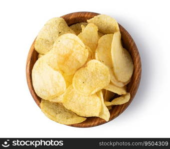 Potato Crisps on white background. Potato Crisps