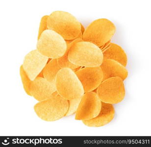 Potato Crisps on white background. Potato Crisps