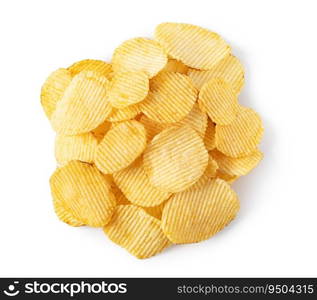 Potato Crisps on white background. Potato Crisps