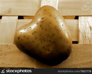 Potato Heart. Potato in the form of a heart