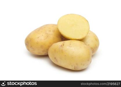 potato isolated on white background close up. potato isolated