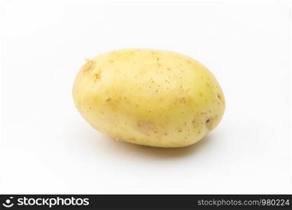 Potato on the white background