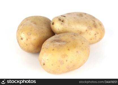 potato pile isolated on white background