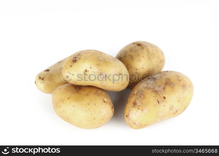 potato pile isolated on white background