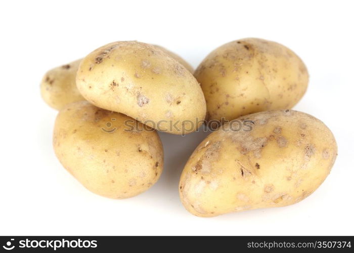 potato pile isolated on white background