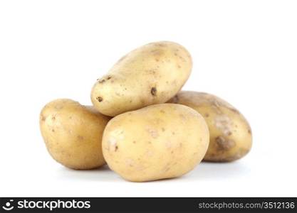 potato pile isolated on white background