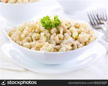 potato salad in a bowl