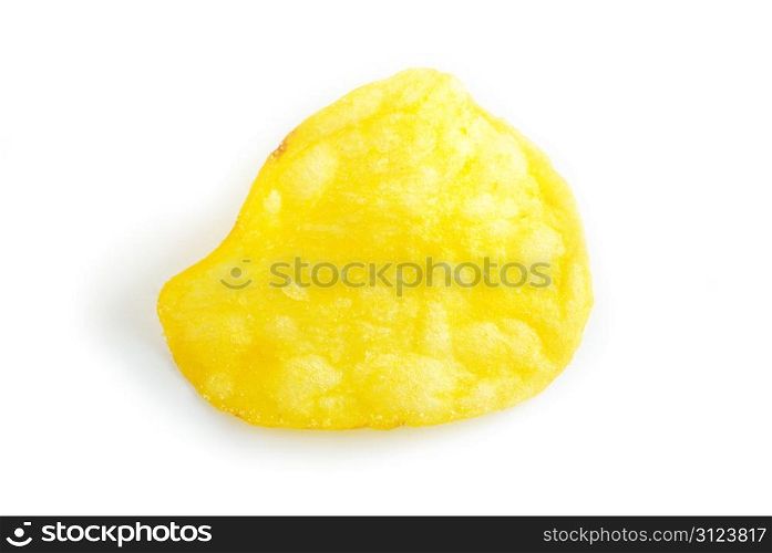 Potatoe chips isolated on a white background