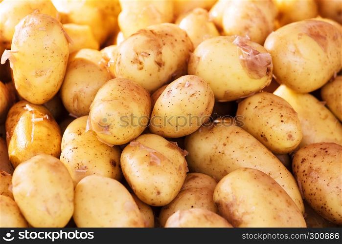 potatoes at the market for sale
