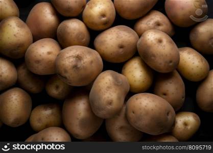 Potatoes background. Fresh organic plant. Generate Ai. Potatoes background. Generate Ai