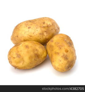 potatoes isolated on white background close up