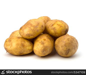 potatoes isolated on white background close up