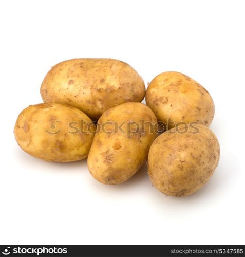 potatoes isolated on white background close up