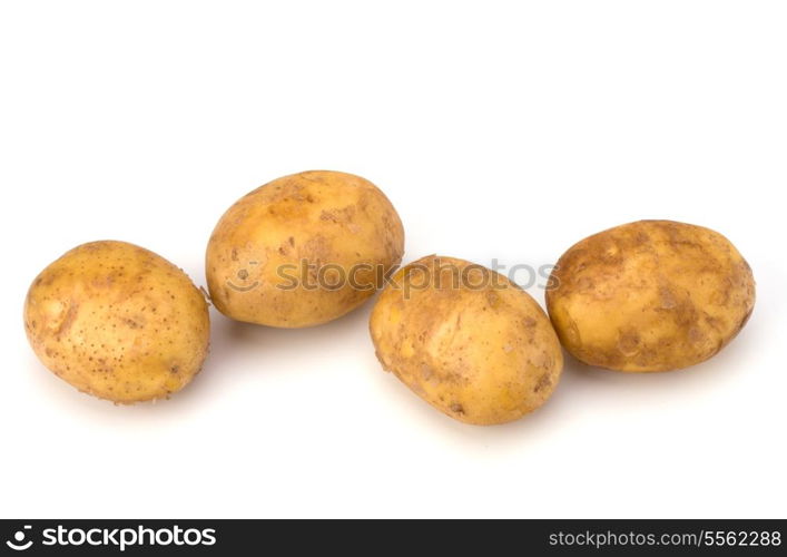 potatoes isolated on white background close up