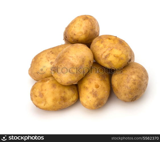 potatoes isolated on white background close up