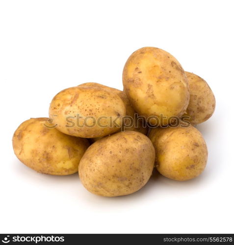 potatoes isolated on white background close up