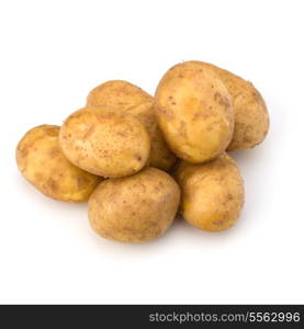 potatoes isolated on white background close up