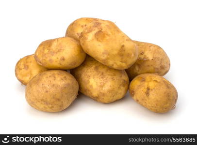 potatoes isolated on white background close up