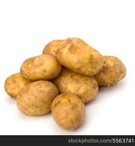 potatoes isolated on white background close up