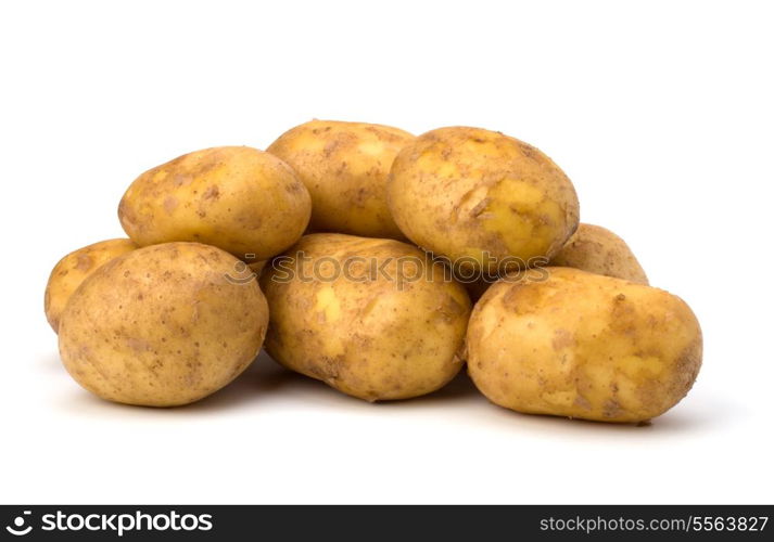 potatoes isolated on white background close up