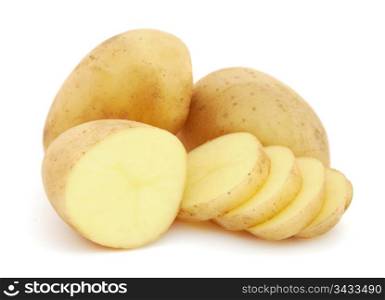 Potatoes isolated on white background. Potatoes