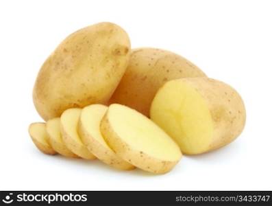 Potatoes isolated on white background. Potatoes