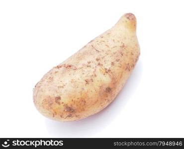 potatoes on a white background