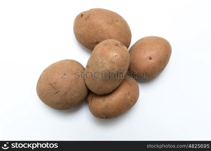 Potatoes on white background concept. Potatoes on white background concept.