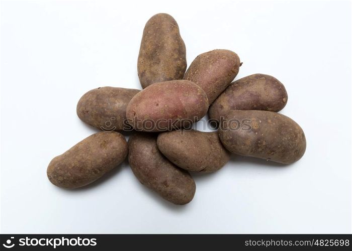 Potatoes on white background concept. Potatoes on white background concept.