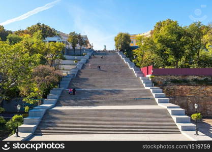 Potemkin steps in Odessa, Ukraine in a beautiful summer day