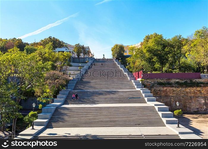 Potemkin steps in Odessa, Ukraine in a beautiful summer day