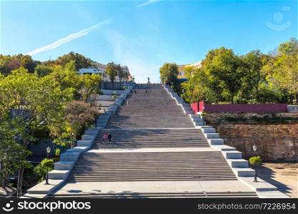 Potemkin steps in Odessa, Ukraine in a beautiful summer day