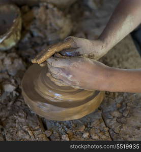 Potter at work, Morocco