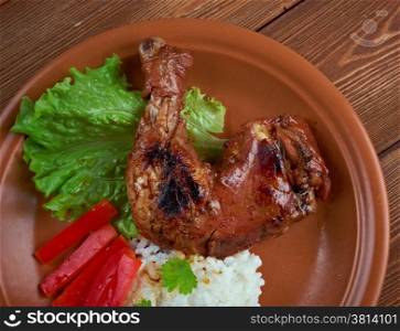 Poulet Bicyclette - afrik cuisine.Burkinabe cuisine, or bicycle chicken,