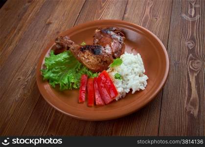Poulet Bicyclette - afrik cuisine.Burkinabe cuisine, or bicycle chicken,