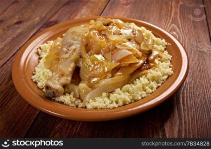 poulet yassa senegalais.roasted chickens .Yassa is a spicy marinated food prepared with poultry.Originally from Senegal,