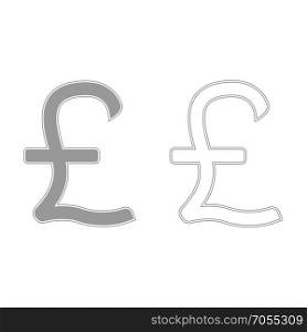 Pound sterling grey set grey set icon .. Pound sterling grey set icon .