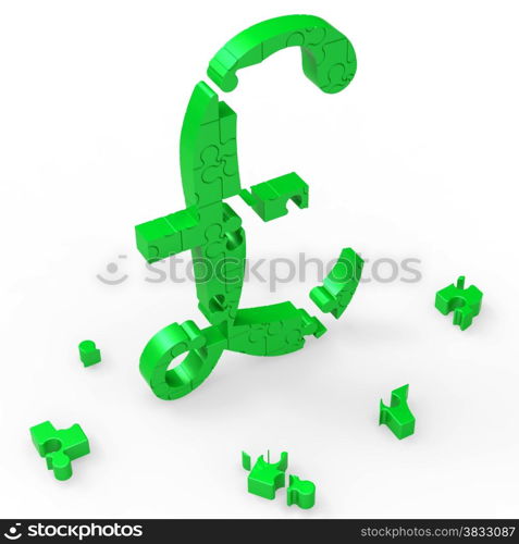 . Pound Symbol Showing UK Profit And Prosperity