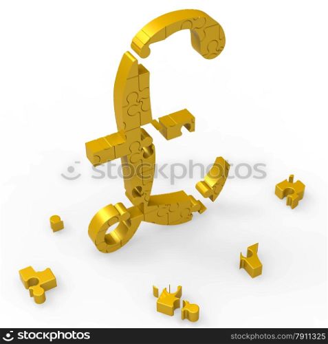 . Pound Symbol Showing Wealth Financial Currency And Banking
