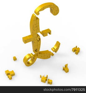 . Pound Symbol Showing Wealth Financial Currency And Banking