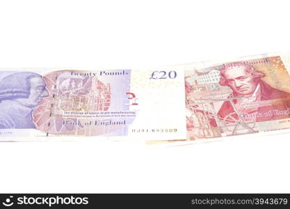 pounds sterling isolated on white