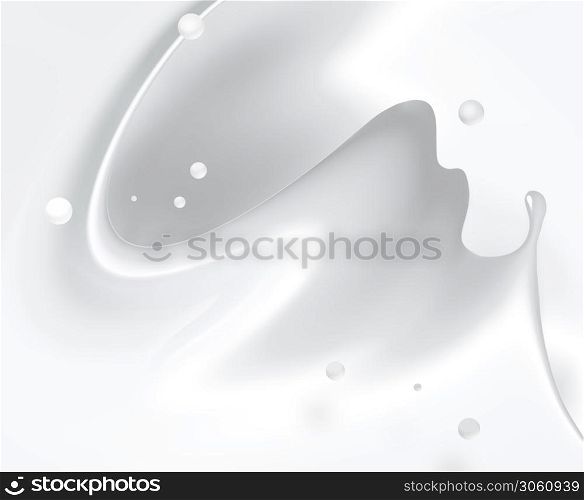 pouring milk or white liquid created splash