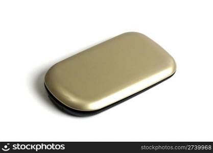 Powder compact isolated on white background