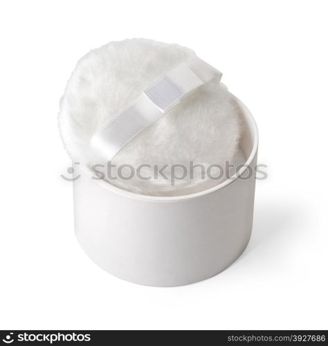 Powder Puff isolated on white with clipping path