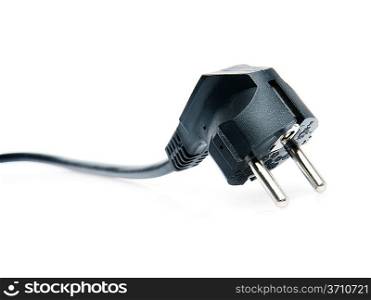 Power cord isolated over white.